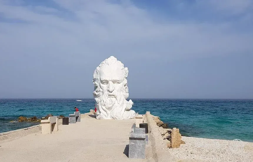 Swimming along the beaches of Kish Island